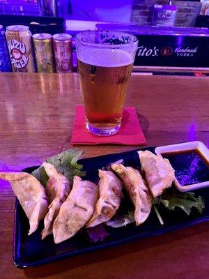 Gyoza, Kirin Light Beer