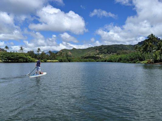 Paddling on Wailua River