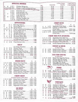 newest menu