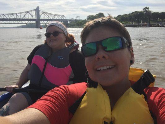 Memorial Day 2017 -- Typical festival experience.. water selfies. Also, cool new views of the bridges from the river. :)