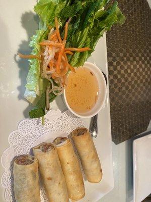 Pork and water chestnut eggrolls