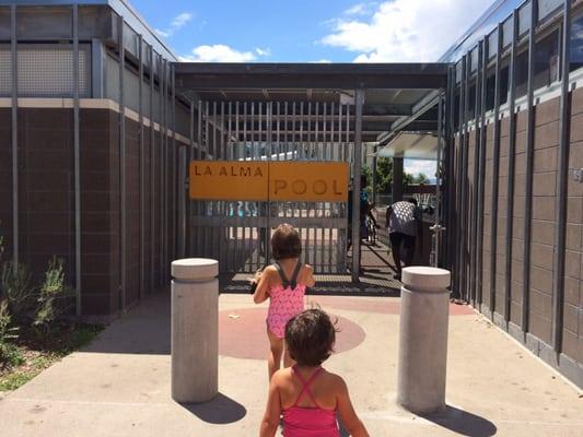 Entrance to pool