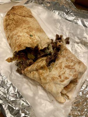 Beef shawarma wrap