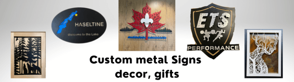 Custom metal signs