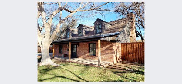 Repainted the Soffit, fascia, trim and siding on this house for the new owners. Color is Kelly Moore Balsamic Reduction.