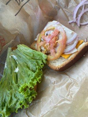 Market Turkey Bacon Ranch Sandwich (with a flying insect)