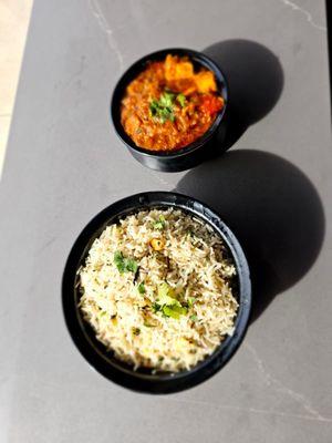 Pulao and Kadai Paneer