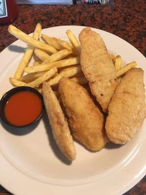 This is their $18.95 chicken tenders.  Nasty - frozen crap.