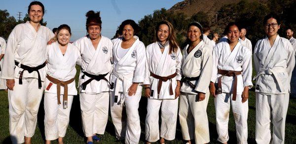 Some of the women of Shotokan Karate of America at summer special training.