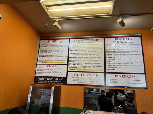 Large menu