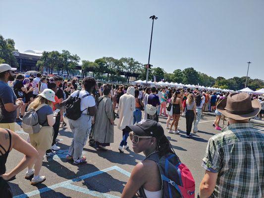 Sea of people waiting to get in. This is after waiting for more than an hour with a VIP ticket.