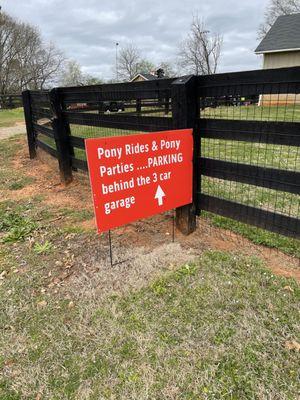 Just some signage about where to park