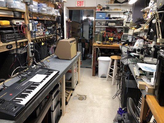 Service Bench area of the shop ...where no one but technicians are allowed!