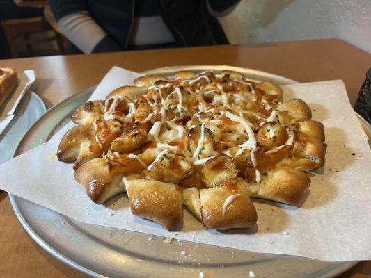 Mozzarella Stick & French Fry Pizza