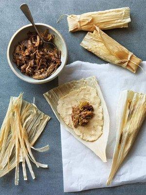 Homemade tamales.