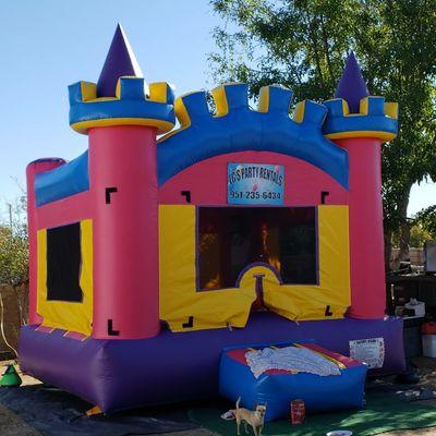 13x13 pink castle bounce house