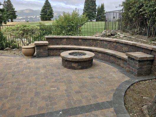 fire pit and seating area