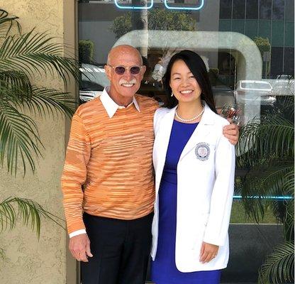 Dr. Weinstein and Dr. Dinh.  Hope Vision Care was formerly Dr. Weinstein's optometry office.  He proudly passes the baton on to Dr. Dinh