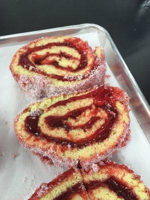 Niño Envuelte... strawberry filled coconut roll