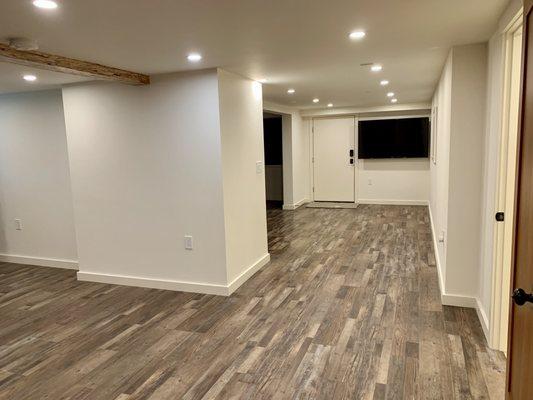 What started as an unfinished basement in an 1880 4 story house became a beautiful living space.