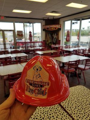 Free fireperson hat for kids