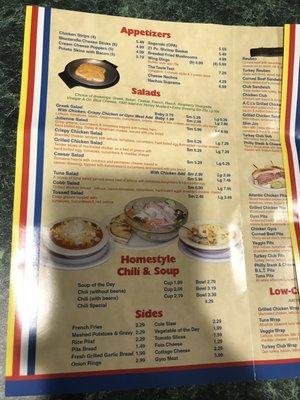 Current menu