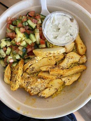 Chicken shawarma bowl