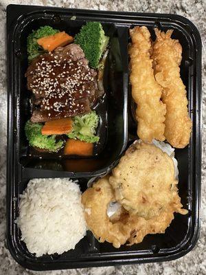 Steak teriyaki bento