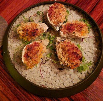 Oysters Rockefeller with Korean twist.