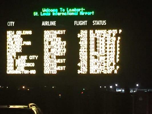 Arrival Board @ night