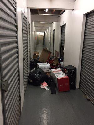 Somebody's broken into unit with their stuff just strewn about