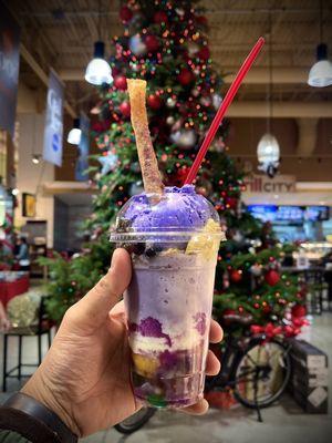 "Halo Halo Overload" they call it. Nice touch with the boba and mini Ube Taron