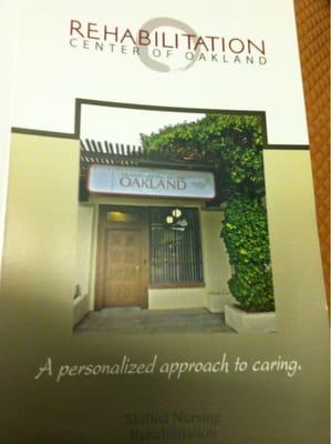 The flyer for the revamped and renamed Physical Therapy Rehabilitation Center in Oakland by Piedmont Avenue