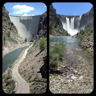 This is a great photo to show you how much water overflow there is!  The trail (on the right) is totally submerged in water!