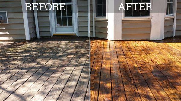 Wooden decks can look new again!