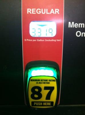 Gas is $3.319/gal for 87 -- last time I visited