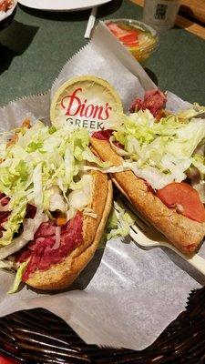 Came for the pizza and left a huge fan of this sandwich,  pastrami and provolone with green chili beyond tasty. Breed was just soft enough !