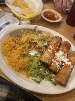 The flautas, I had already started eating haha