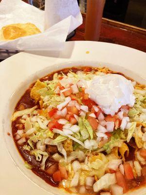 Frito pie con sopapilla