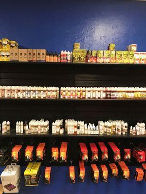 Great variety of custards, fruits, menthols, cereal, desserts, and tobacco flavors. Super affordable pricing.