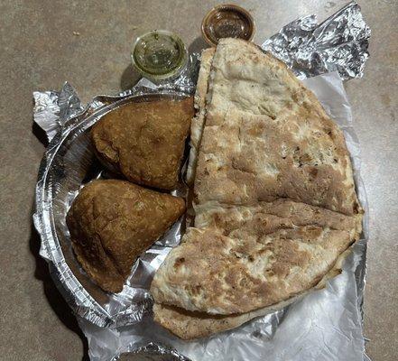 Naan and Samosa