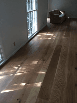 Living room - new white oak floors