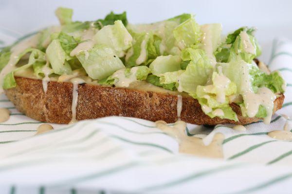 Vegan Caesar Toast