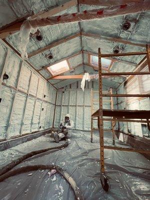 Spray foam insulation for my garage.