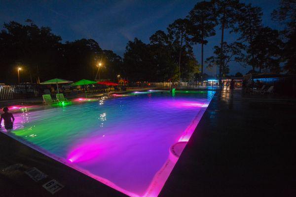 Pool at night