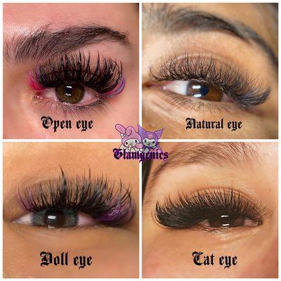 Lash map styles I offer