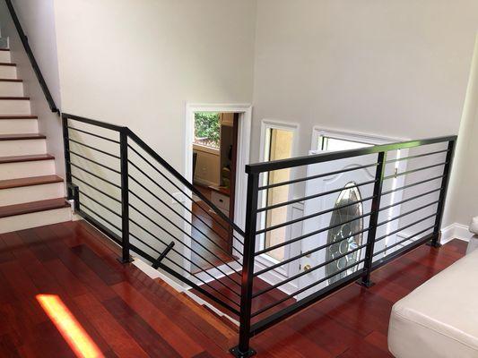 Indoor handrails with a horizontal design