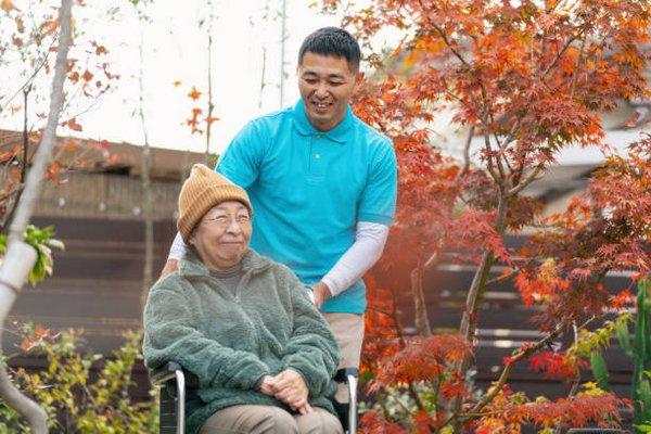 Caregivers can help you get around whether it's outside, or just around your home.