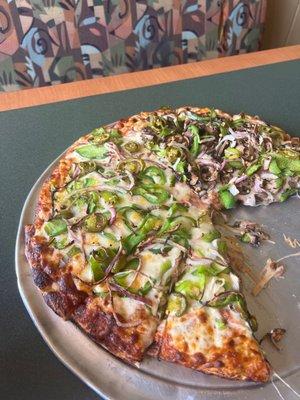 Create Your Own 1-Topping Pizza mushrooms, green peppers, red onions