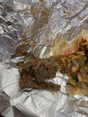 Azada burrito segun  Azada meat they said it was lies